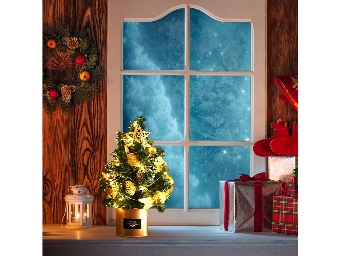 Árvore De Natal (com Luzes, Panela De Ferro De 30 Cm) Eoocoo