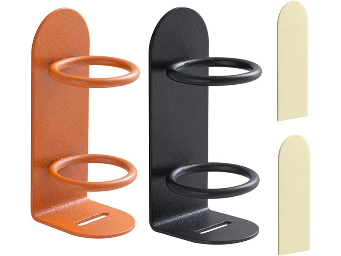 Suporte Escova Dentes Elétrica Parede Preto 2 Unidades