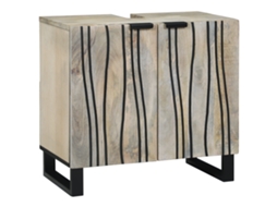 Conjunto 1 Penteadeira De Banheiro Vidaxl Branco Madeira De Mangueira Maciça (62 X 33 X 58 Cm)