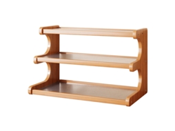 Três Níveis Suporte de Mesa para Flocos, Rack de Armazenamento de Mesa, Expositor Pequeno 50×20×31cm