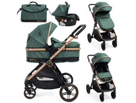Carrinho de Bebé Trío 3 em 1 - 0-22 kg BEBELISSIMO - Iris - menth
