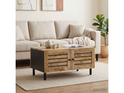 Vidaxl Mesa De Centro Natural 80 X 50 X 40 Cm Madeira De Manga Maciça