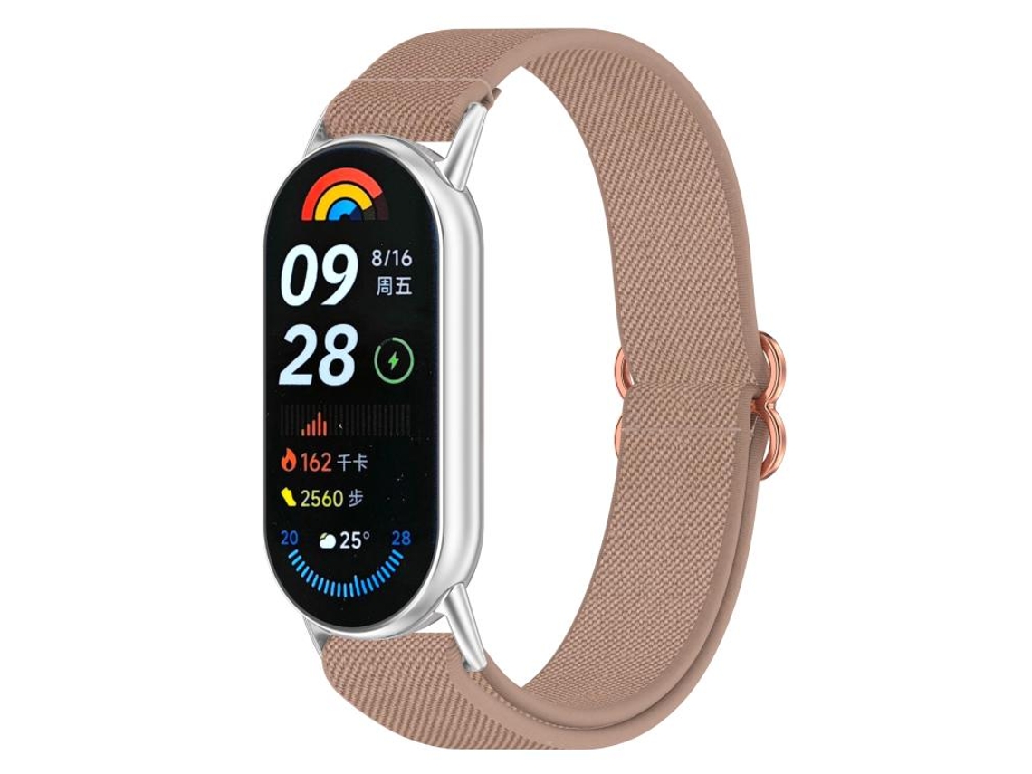 Bracelete para Xiaomi Smart Band 10/9/8 XIAOMOYU em nylon trançado rosa