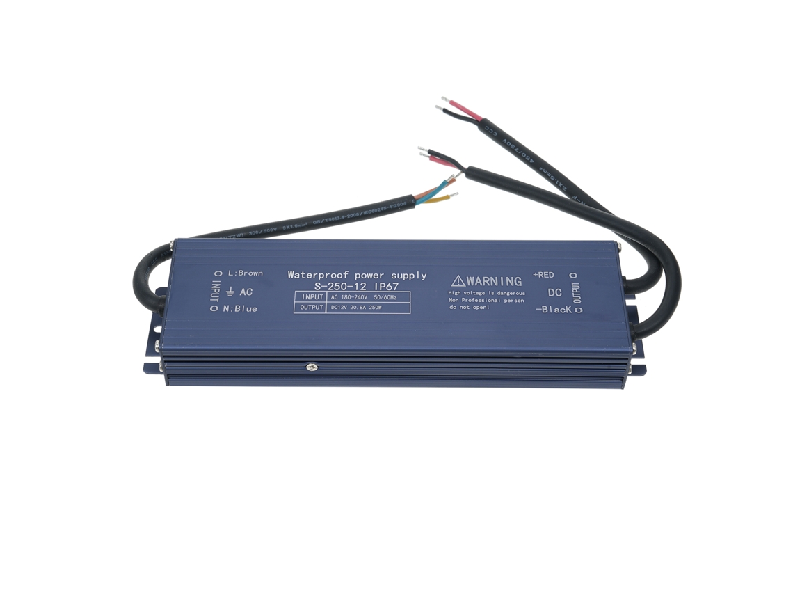 2026 fonte de Alimentação Transformador Switch Led Impermeável Ip67 12v 250w Ac 180 240v para Fitas Led, Painéis Exteriores