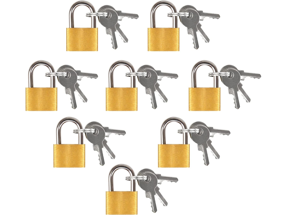 Conjunto de 8 Mini Cadeados BRILVIBERA para Bagagem