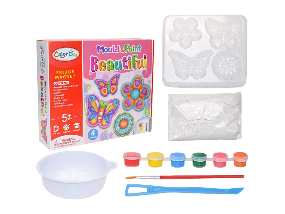 Primerox kit de Pintura em Gesso Diy para Crianças com Graffiti e Colorir Presente Artístico