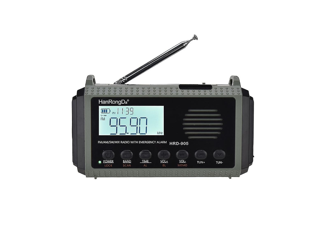 905 Rádio Fm Multibanda Portátil Banco De Carregamento Suporta Iluminação De Carregamento Solar Rádio Portátil Alarme Sos A Olysi Shop