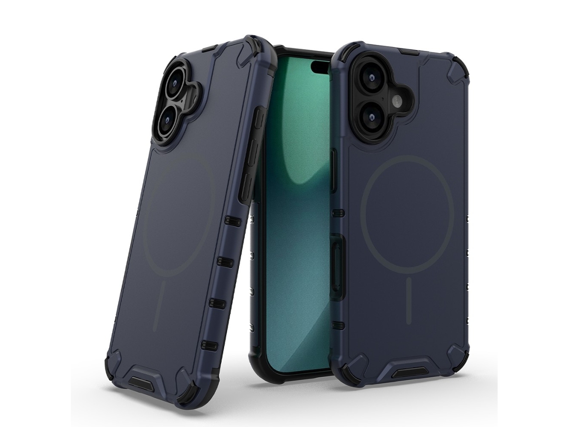 Capa Para Celular Compatível Com Iphone 17, Resistente A Quedas, Azul Escuro