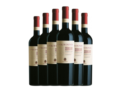 Vinho SANTI Ca'Bordenis Classico Bardolino (0.75 L - 6 Unidades)
