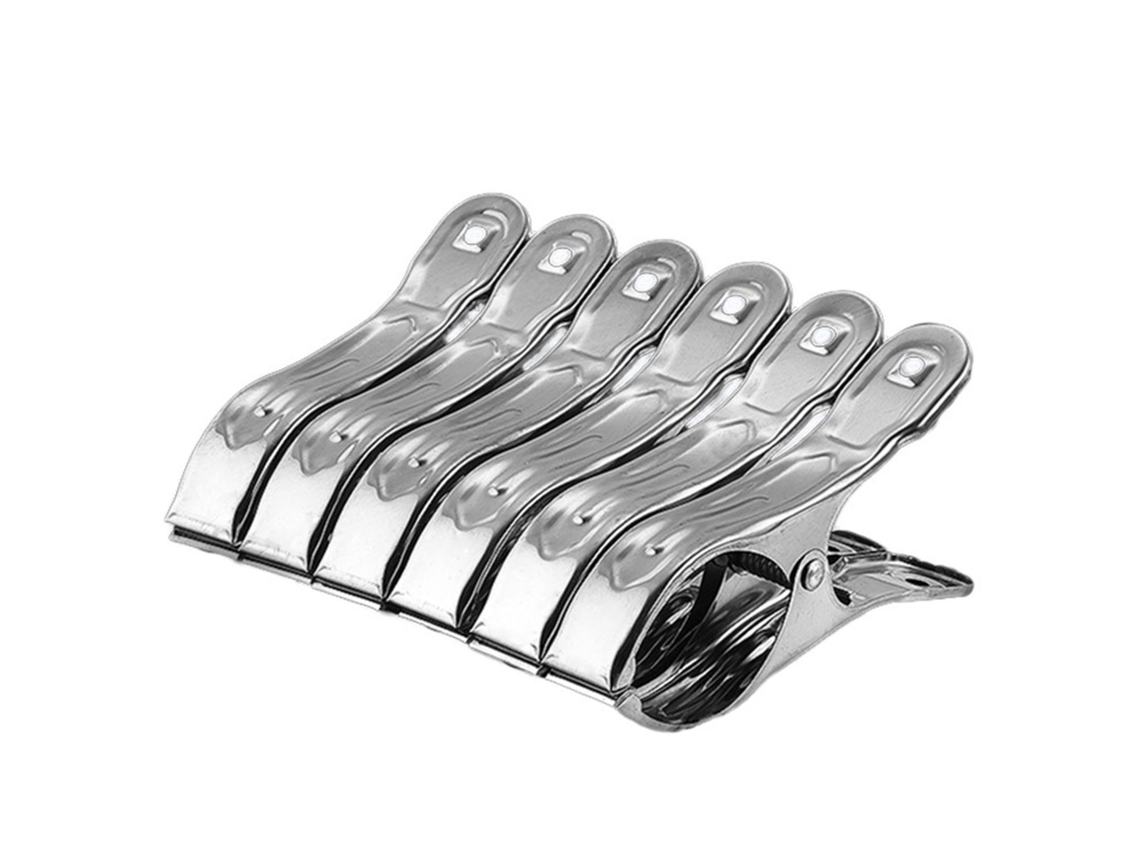 Pinças de Roupa de Aço Inoxidável 6pcs Resistente Ao Vento Grande para Colchas Uso Doméstico