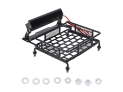 Mali suporte de Bagagem com Rack de Teto para Carro Rc com Luz Led para Traxxas Axial Peças de Upgrade Acessórios