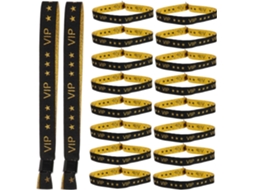 Pulseiras de identificação para eventos e shows, 50 unidades em poliéster confortável com tecnologia avançada.