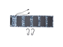 Painel Solar Monocristalino 12w Plegável 5v Usb Duplo Portátil Para Camping, Trekking E Pesca