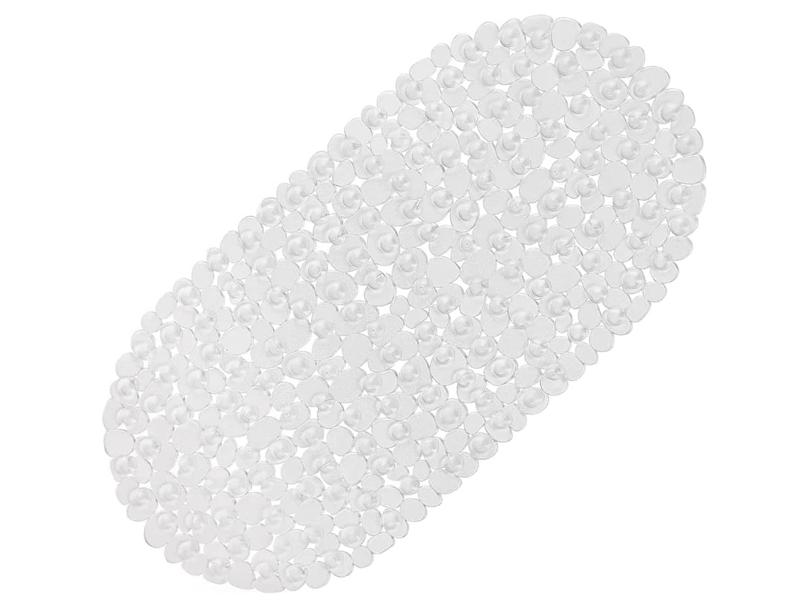 HEXINYIGJLY Tapete de Banho com Textura de Seixos 69x36cm com 167 Ventosas