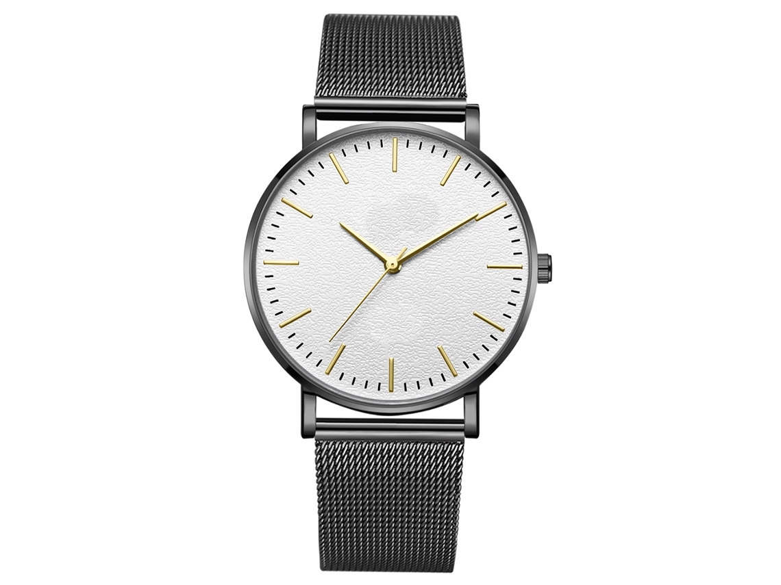 Reloj De Muñeca Analógico De Cuarzo Con Dial Redondo Moda Simple Joyería Accesorio