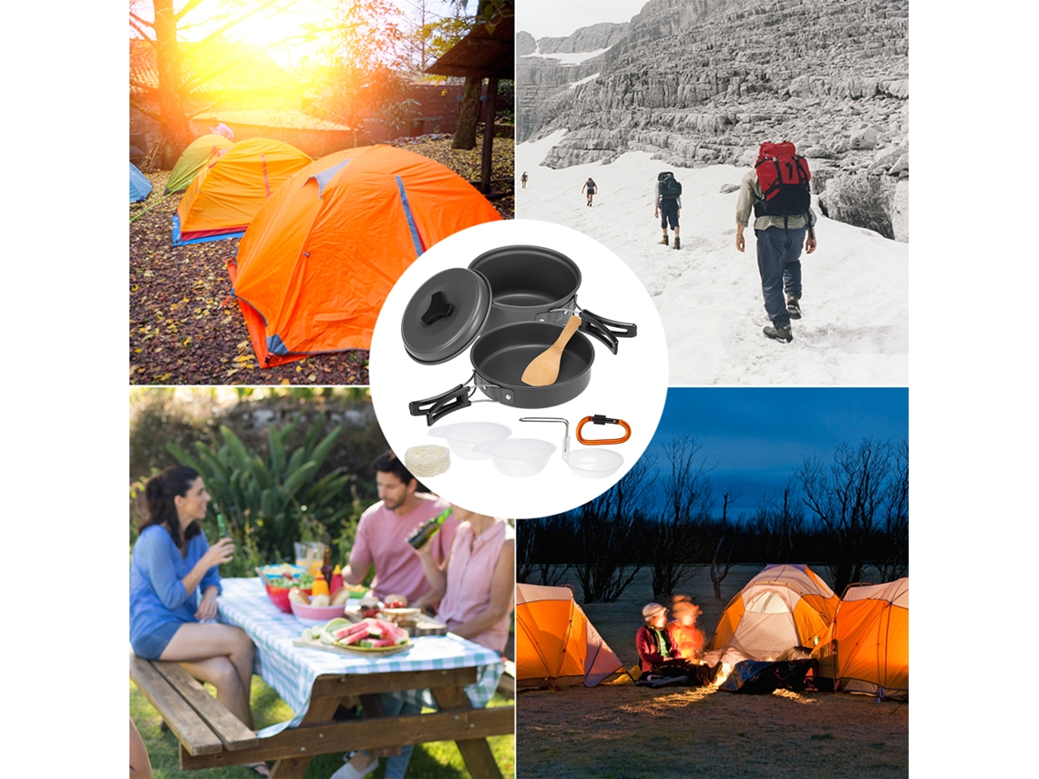 Kit de Cozinha Camping 10 Peças Equipamento Outdoor