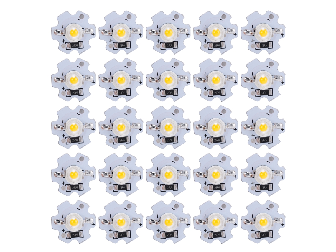 25pcs Chips Led 5v 3w 200lm Lâmpadas de Alta Potência Beads Amarelo 588 590nm para Iluminação Diy