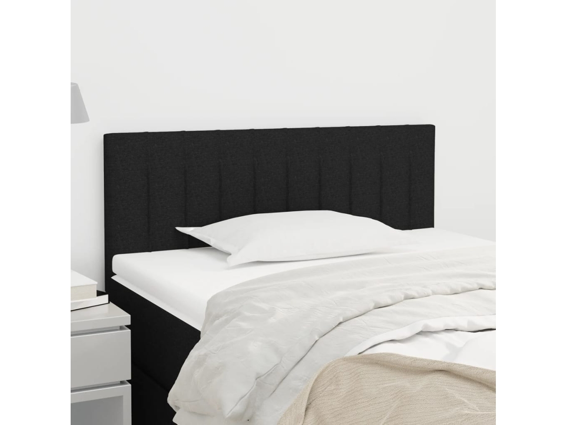 Cabecero de tela 90x5x78/88 cm Negro