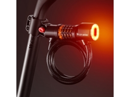 Trava de Segurança Mali para Bicicleta com Código de 5 Dígitos, Cabo de Aço, Anti roubo, com Luz Traseira Portátil