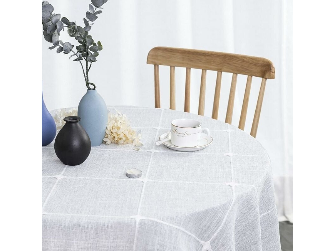 Toalha De Mesa Quadrada 140x140 Algodão Linho Toalha De Mesa Quadrada Tecido L