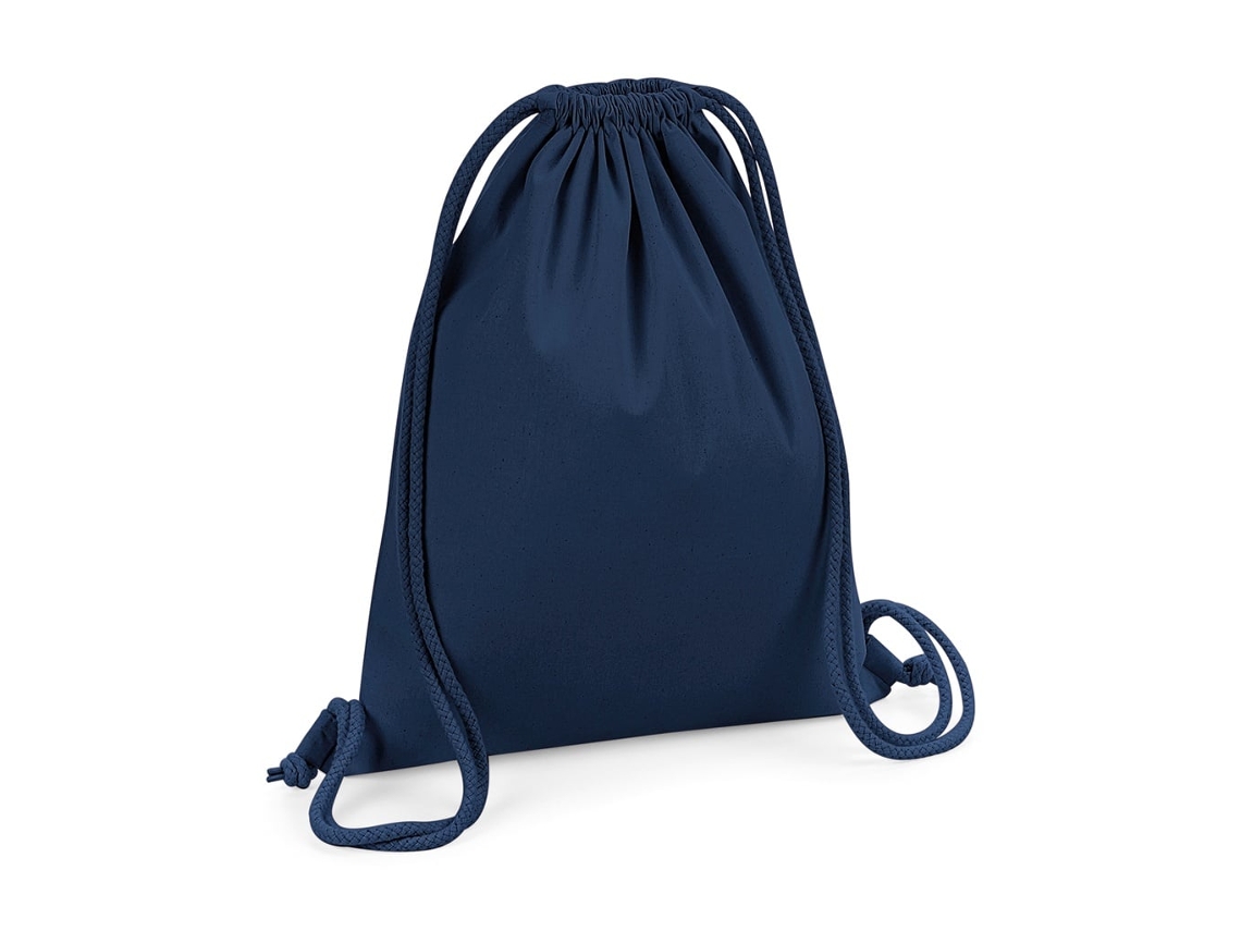 Mochila de Ginástica Westford Mill em Algodão Orgânico Premium, Tamanho Único, Azul, Marinho BRILVIBERA