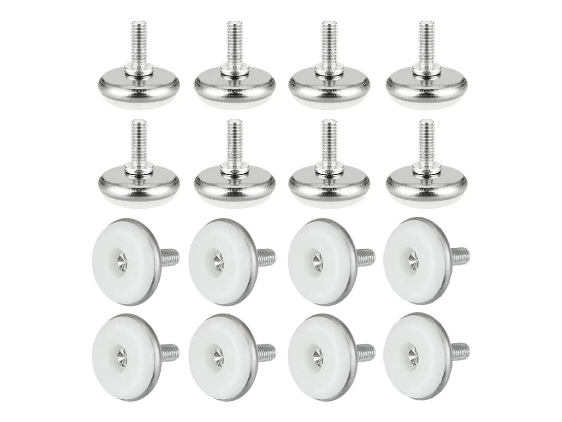 Solução Eficaz Para Irregularidades, Pés Niveladores De Mesa Ajustáveis, Design Antiderrapante Para Móveis Estáveis, Fácil Instalação Com Parafuso De