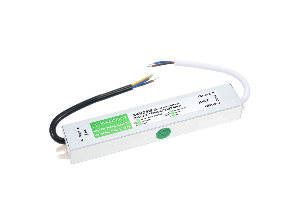 Fonte de Alimentação Transformador Led 24v 24w Ip67 Resistente à Água para Fita Led Externa