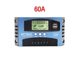 Controlador de carga solar 60A-MPPT para painéis solares de 12V, regulador de carga automático com display LCD e AIHONTAI