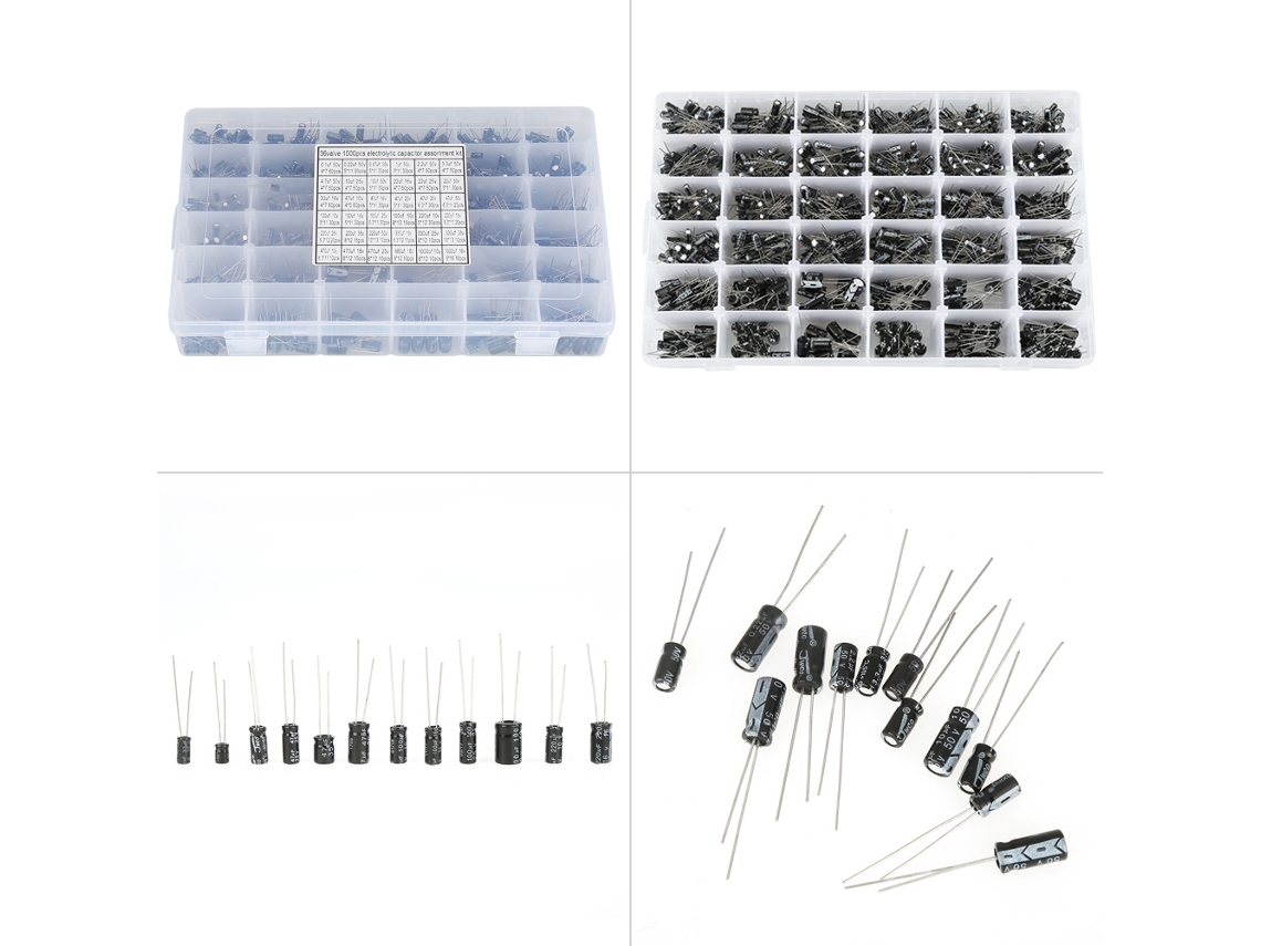 Conjunto De Capacitores Eletrolíticos Laxiscreed Com 36 Especificações E Tensões De 10v A 50v