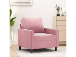 Vidaxl Poltrona 60 Cm Veludo Rosa