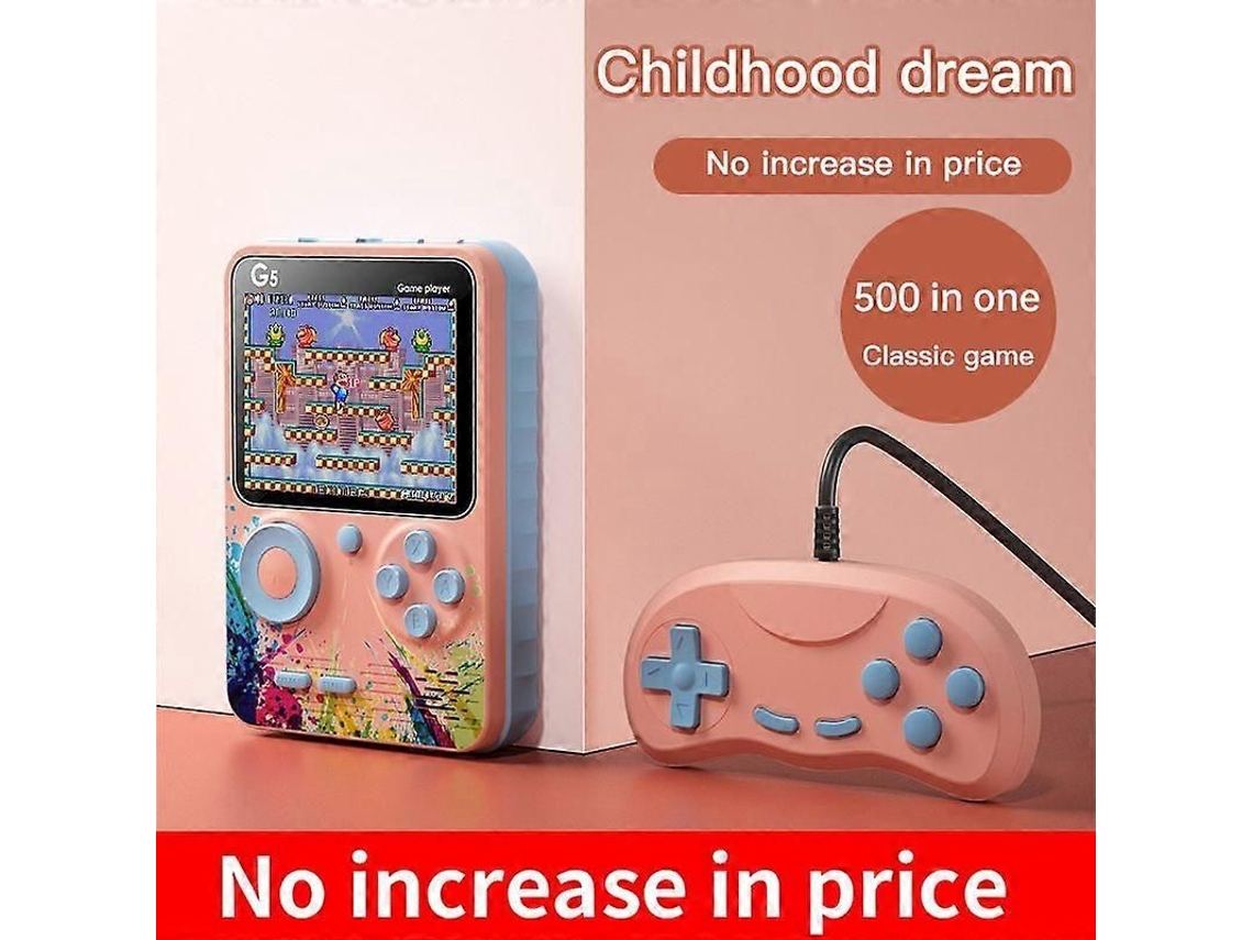 Console de Jogos Portátil G5 com 500 Clássicos em um Só Brinquedo Retrô GOKOCO