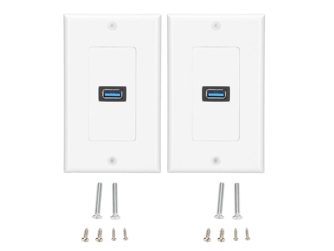 Tomada de Parede USB 3.0 com Carregamento Rápido e Duas Portas BRILVIBERA