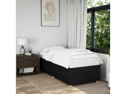 Vidaxl Estrutura De Cama Sem Colchão 90x190 Cm Tecido Preto
