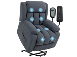 Poltrona Elétrica Reclinável com Ajuste de Altura, Inclinação e Função de Massagem Dimensões: 93 X 91 X 103 Cm Cor: Cinza Escuro. SINI TECH STORE