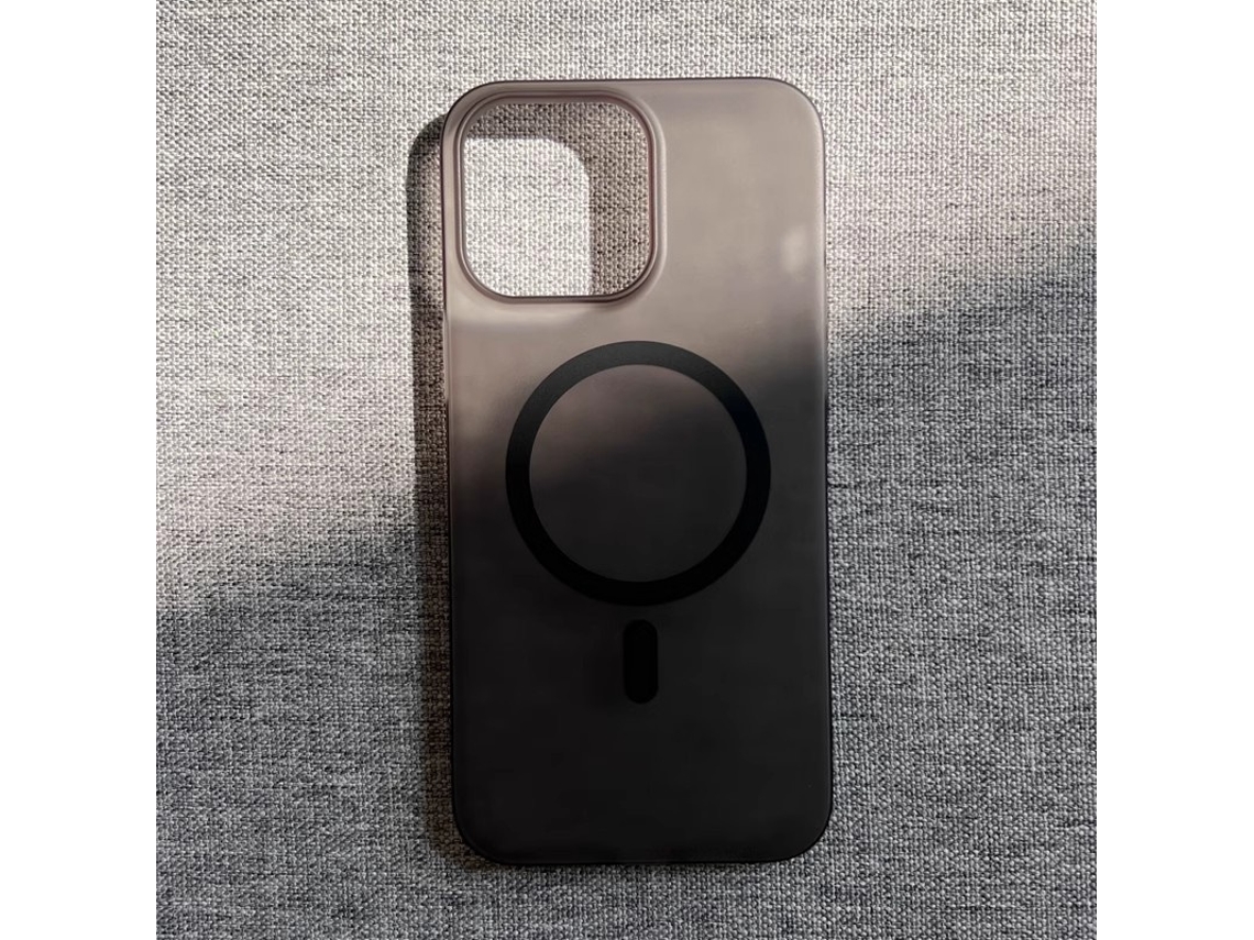Capa Transparente Preta Para Iphone 17 Air Com Ímã. Superfície Fosca Ultrafina E Resistente A Quedas.