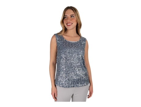 Top De Mulher Gaia Vida Poliéster Cinzento (46)