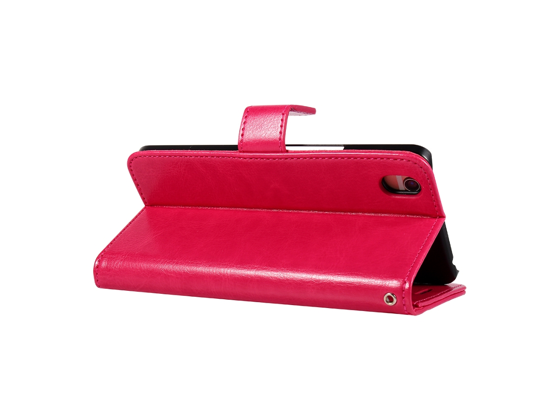 Capa Flip Ultra fina para Oneplus X Cor Rosa Vermelha EOOCOO