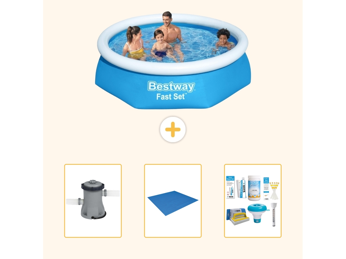 Bestway Piscina Bestway Fast Set Redonda - 244x61 Cm - 4-peças S22271