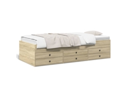 Daybed, Daybeds Vidaxl Marrom Madeira Processada (100 X 200 Cm)