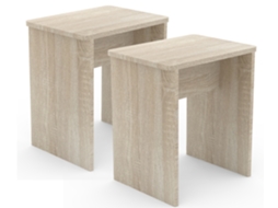 Conjunto De 2 Bancos Mesa De Apoio Esal Vcm