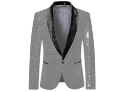 2026 chaqueta Casual de Lentejuelas para Hombre, Traje para Bodas Y Celebraciones, Slim Fit