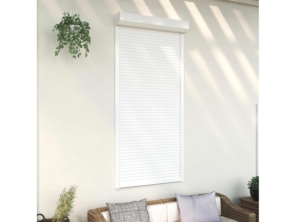 Vidaxl Persiana Rolô Manual Branco 100 X 210 Cm Alumínio E Poliuretano