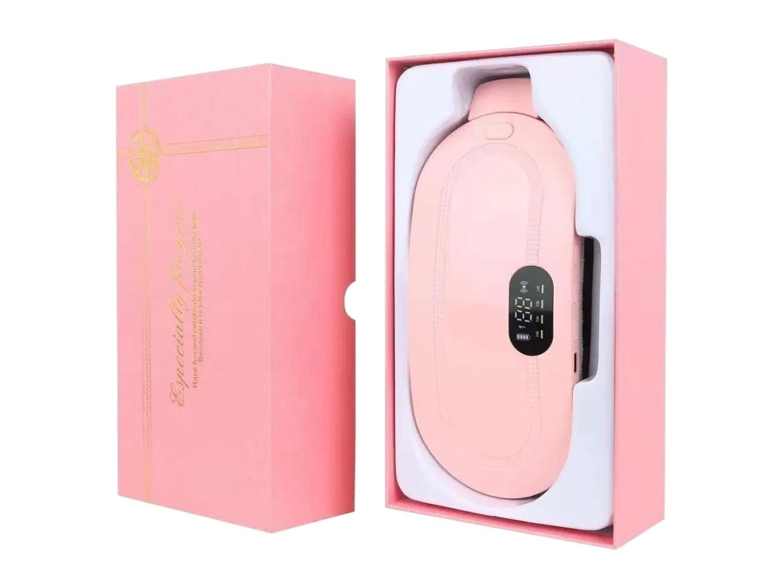 Cinto Uterino 4 Vibrações + 3 Temperaturas, Recarregável, Combate Cólicas e Desconforto Menstrual, Uso Doméstico STELASPLEN