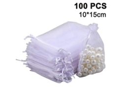 100 Saquinhos De Joias Com Cordão Para Lembrancinhas De Casamento, Festas E Natal. Hengjian