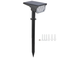 Lâmpada Solar de Jardim 3W LED Sensor RGB IP65 Parede