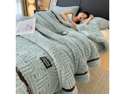Manta de Lã Macia e Fofa para Outono Inverno Colcha Quente Respirável Sofá cama Sala Estar Artigos Têxteis o L