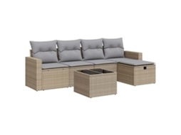 Garden Sofa Set, Garden Sofa Sets Vidaxl Bege Rattan / Vime (n/a)