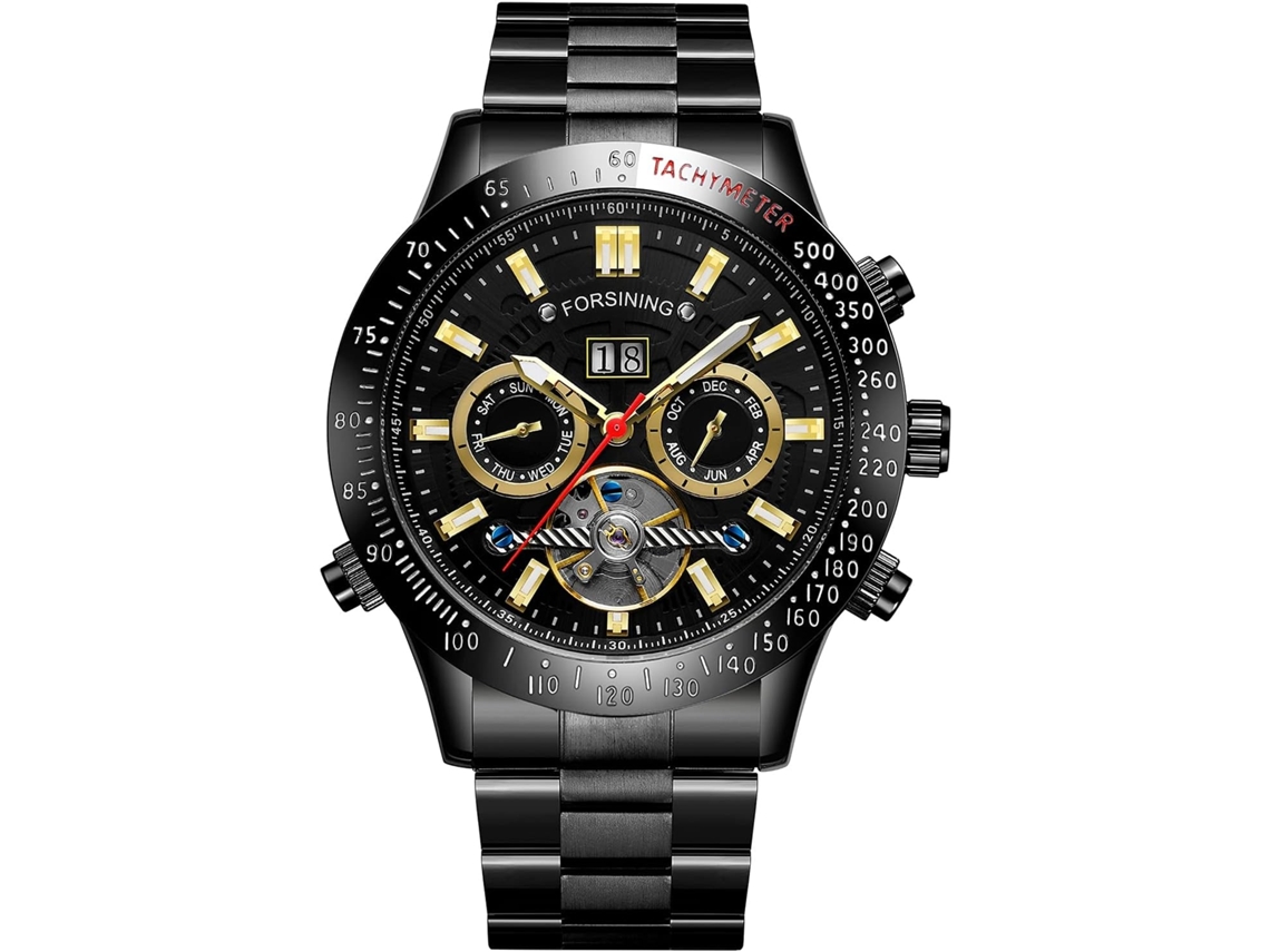 Lurelia Relógio Mecânico Masculino, Automático, 44mm
