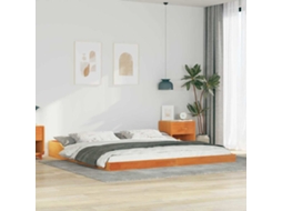 Vidaxl Estrutura da Cama Marrom Cera 200 X 210 Cm