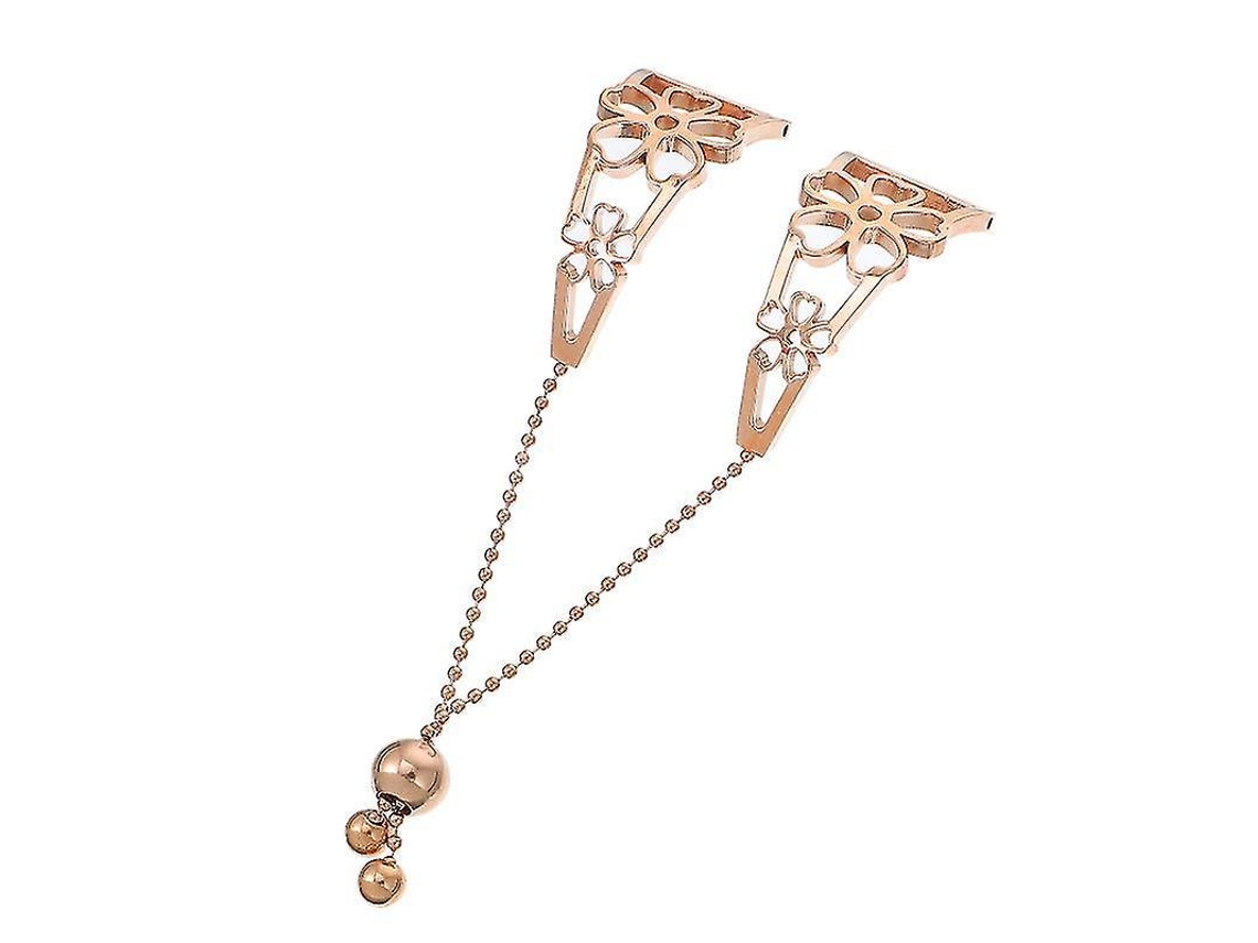 Pulseira De Relógio Unissex Com Estampa De Flores Vazadas De 24x2,2 Cm, Pulseira De Substituição De Aço Inoxidável Olysi Shop